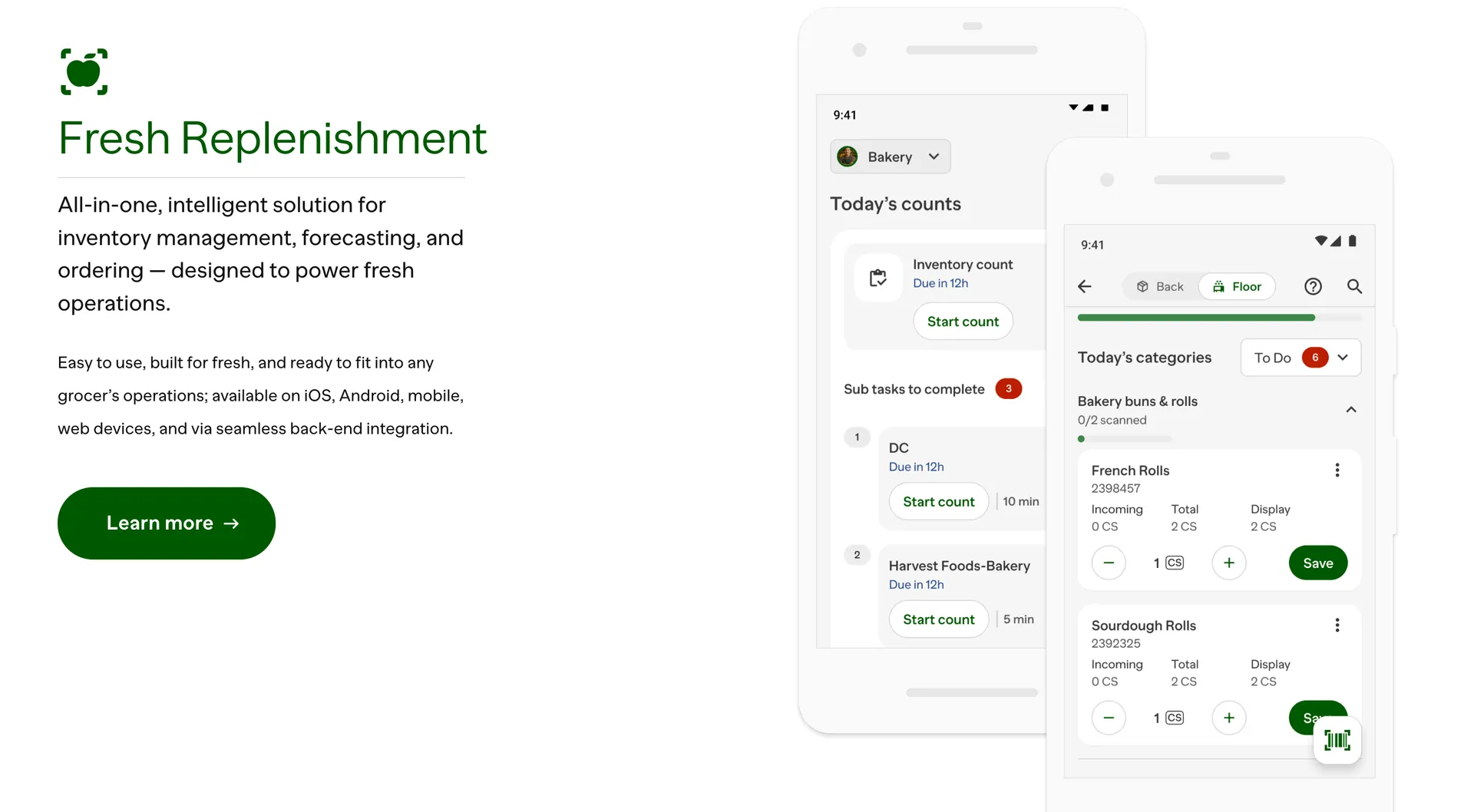 Afresh dashboard