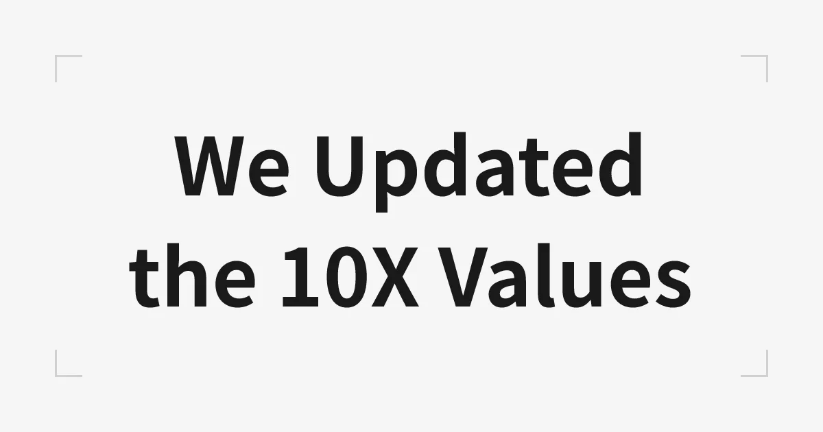 10X Valuesをアップデートしました